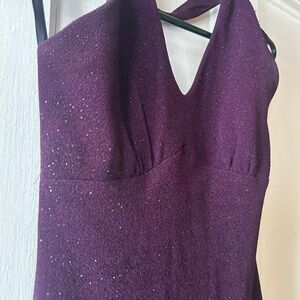 Elegant Halter Purple Dress